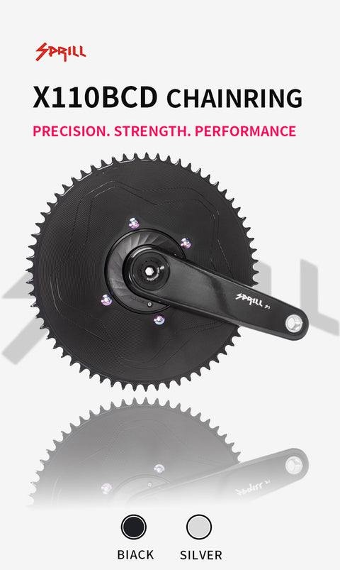 PASS QUEST X110BCD High strength AERO STAR Narrow Wide Chainring 56-66T