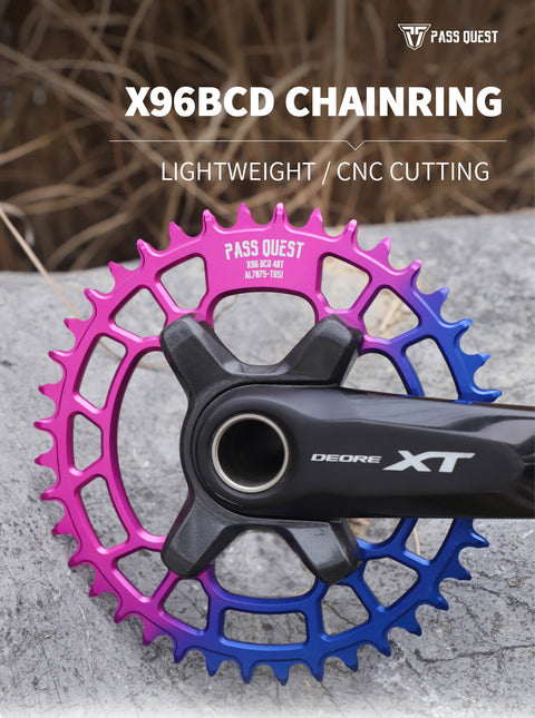 PASS QUEST Non-Standard 96BCD For Shimano Round Narrow Wide Chainring