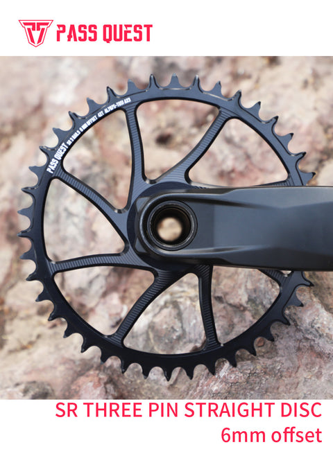 SRAM 3 Bolt (6mm offset) AXS Hollow Round Narrow Wide Chainring 32-46T