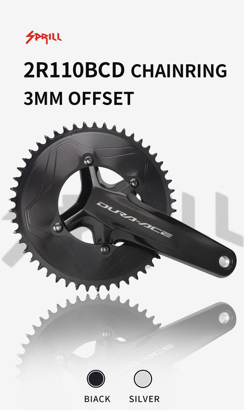 PASS QUEST SPRILL R9200 R8100 R7100 3mm offset Narrow Wide Chainring