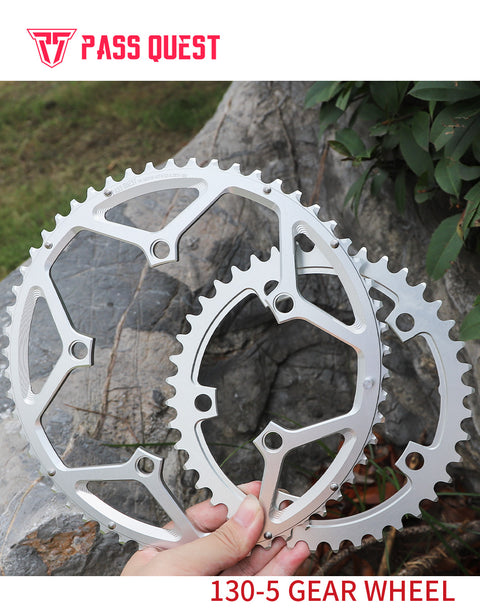 130BCD (5-bolt HOLLOW) 2X Sprocket Round Road Bike Foldable Bicycle 11-12s