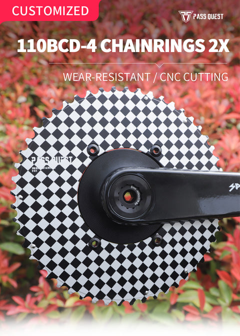 SHIMANO 110 BCD 2X Checkerboard appearance Road/Gravel bike 11-12s