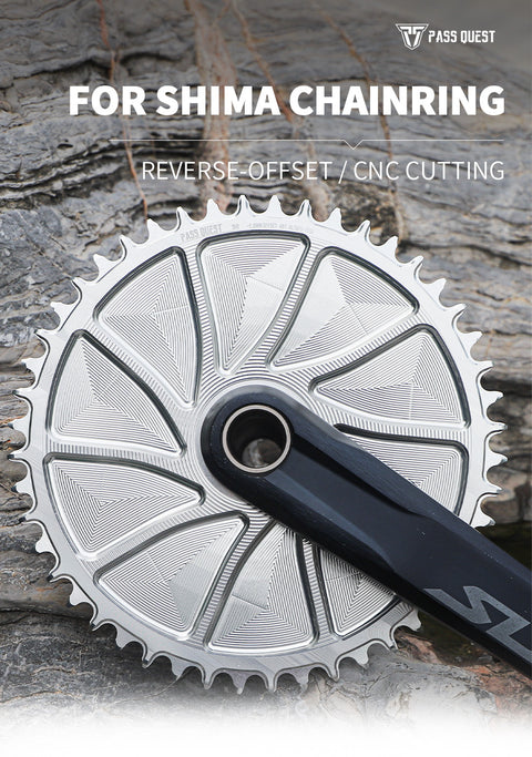 SHIMANO (1.8mm offset) GRAVEL/ROAD Narrow Wide Chainring 40-48T