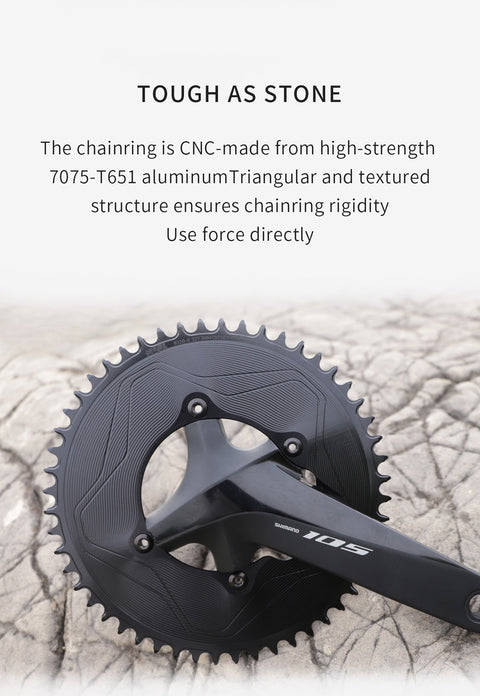 PASS QUEST SPRILL R800 R7000 3mm offset (4-bolt AERO) Round Narrow Wide Chainring