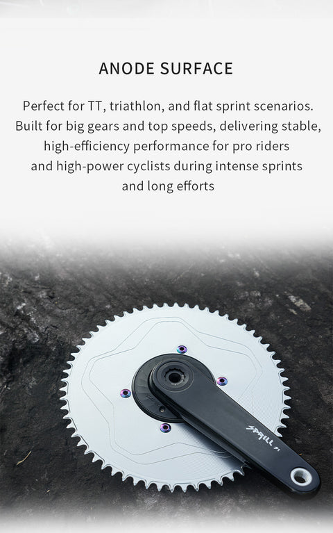 PASS QUEST X110BCD High strength AERO STAR Narrow Wide Chainring 56-66T
