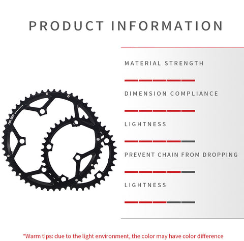 130BCD (5-bolt HOLLOW) 2X Sprocket Round Road Bike Foldable Bicycle 11-12s