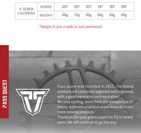 SRAM 8 Bolt ( 3mm offset) AERO Mountain XX SL Narrow Wide Chainring 28-38T