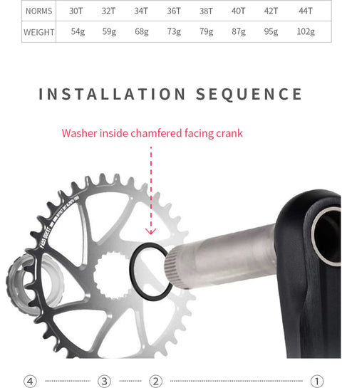 SHIMANO (0mm offset) Round Narrow Wide Chainring