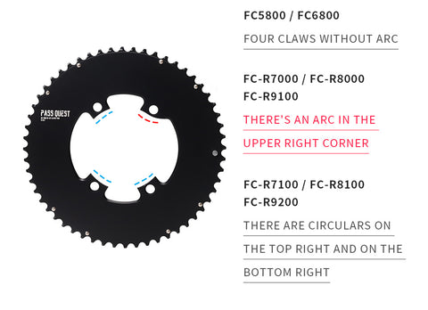SHIMANO R110BCD 2X R8000 R7000 Sprocket AERO Round Road bike Gravel bike