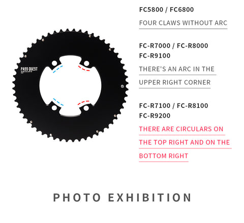 SHIMANO 110BCD R9200 R8100 R7100 Hollow Round Narrow Wide Chainring