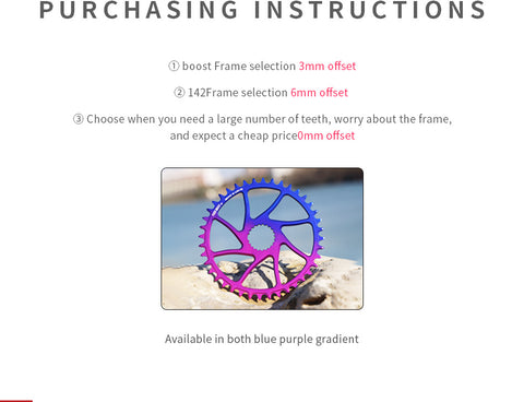 SHIMANO BOOST (3mm offset) Round Narrow Wide Chainring