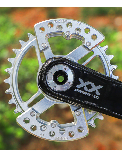 PASS QUEST new XX Eagle 8-nail specification narrow wide tooth belt guard plate for FORCE mount cranks