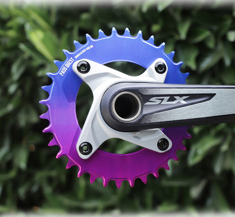 104BCD Round AERO Fade Color Mountain Bike Narrow Wide Chainring
