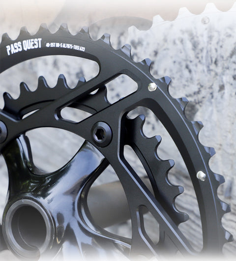 PASS QUEST 2X 110BCD (5-bolt HOLLOW) AXS Sprocket Road Bike 12 speed