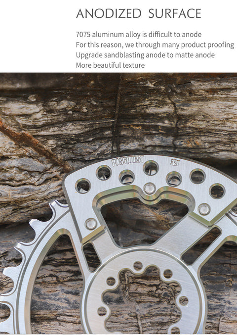 PASS QUEST new XX Eagle 8-nail specification narrow wide tooth belt guard plate for FORCE mount cranks