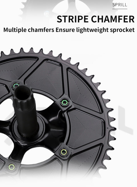 PASS QUEST SPRILL 3mm offset 110BCD (5-bolt AERO) Round Narrow Wide Chainring