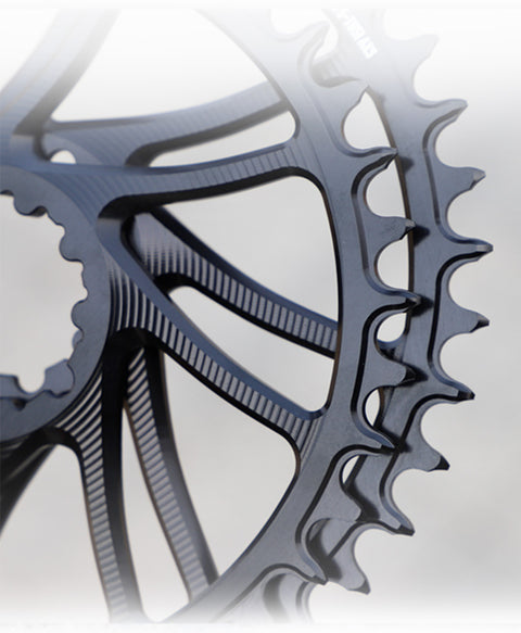 SRAM 3 Bolt (6mm offset) AXS Hollow Round Narrow Wide Chainring 32-46T