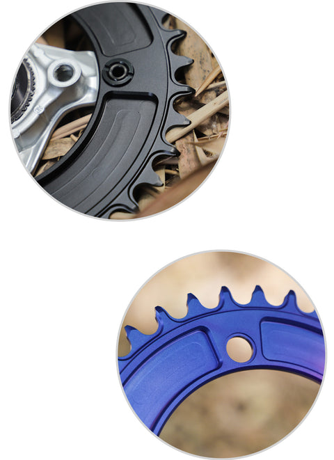104BCD Round AERO Fade Color Mountain Bike Narrow Wide Chainring