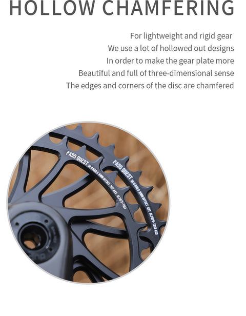 SRAM 8 Bolt AXS 0mm offset Mountain XX SL Narrow Wide Chainring 34-44T
