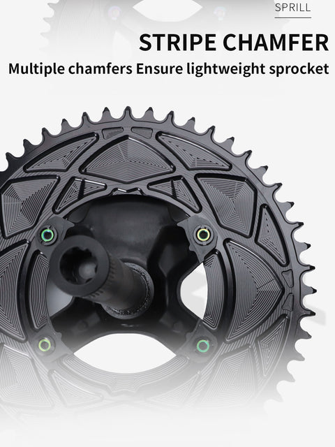 PASS QUEST SPRILL R800 R7000 3mm offset (4-bolt AERO) Round Narrow Wide Chainring