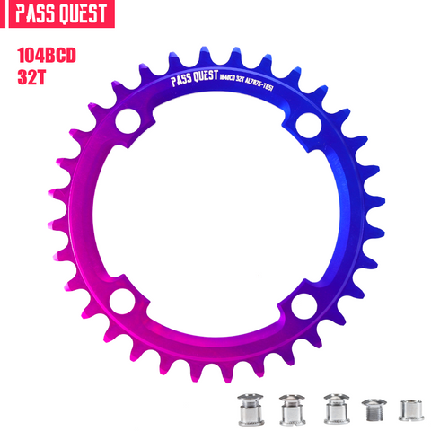 PASS QUEST 104BCD and SRAM 3 Bolt single speed chainring DJ dedicated
