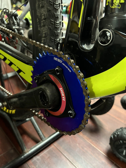 104BCD Round AERO Fade Color Mountain Bike Narrow Wide Chainring