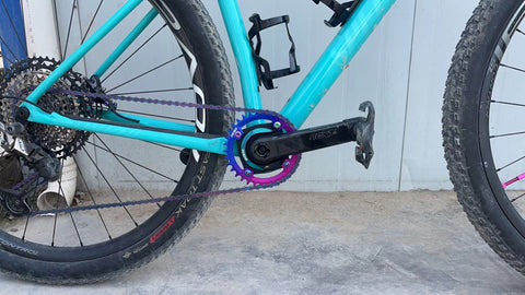 104BCD Round Fade Color Hollow Mountain Bike Narrow Wide Chainring