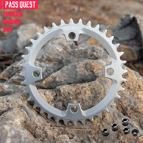 104BCD Round Hollow Silver Mountain Bike Narrow Wide Chainring