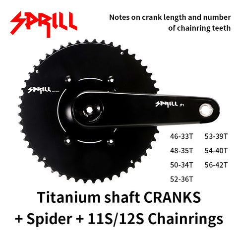 PASS QUEST Sprill Ultralight carbon fiber road crankset EASTON interface