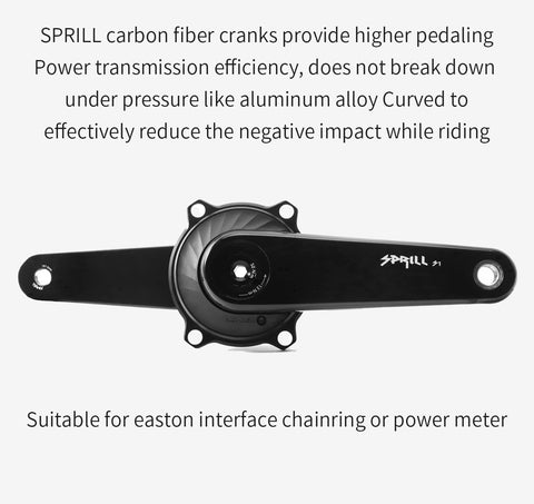 PASS QUEST Sprill Ultralight carbon fiber road crankset EASTON interface