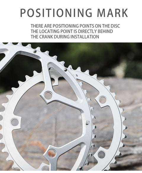 130BCD (5-bolt HOLLOW) 2X Sprocket Round Road Bike Foldable Bicycle 11-12s