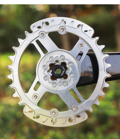 PASS QUEST new XX Eagle 8-nail specification narrow wide tooth belt guard plate for FORCE mount cranks