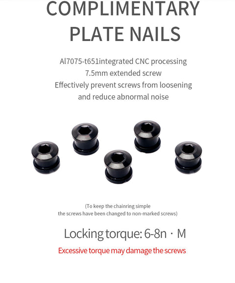 130BCD (5-bolt) Round Hollow Narrow Wide Chainring