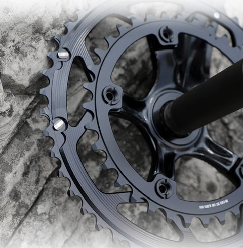 PASS QUEST 2X 110BCD (5-bolt HOLLOW) AXS Sprocket Road Bike 12 speed
