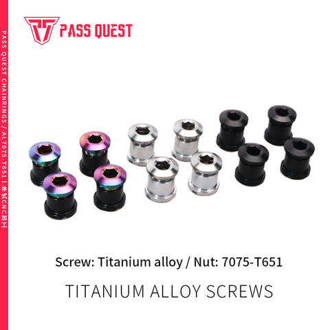 PASS QUEST bicycle chainring titanium alloy screws extended Bolts