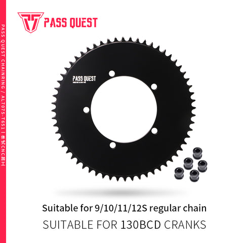 130BCD (5-bolt ) Round AERO Narrow Wide Chainring