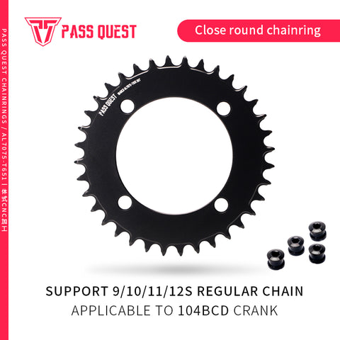 104BCD Round AERO Fade Color Mountain Bike Narrow Wide Chainring