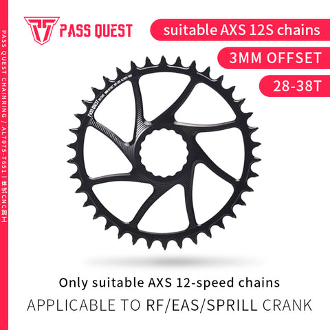 RACE FACE (3mm offset ) AXS Round Narrow Wide Chainring 28-38T