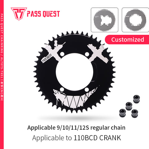 SHIMANO 110BCD (4-bolt ) Checkerboard Narrow Wide Chainring