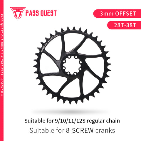 SRAM FORCE 8 Bolt ( 3mm offset) Mountain XX SL Narrow Wide Chainring 28-38T