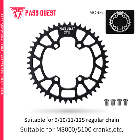 PASS QUEST Non-Standard 96BCD For Shimano Round Narrow Wide Chainring