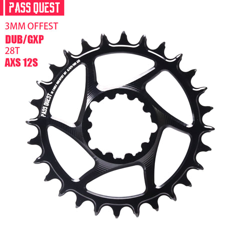 SRAM 3 Bolt (3mm offset) AXS Round Mountain Narrow Wide Chainring
