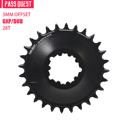 SRAM 3 Bolt (3mm offset) AERO Round Narrow Wide Chainring 28-38T