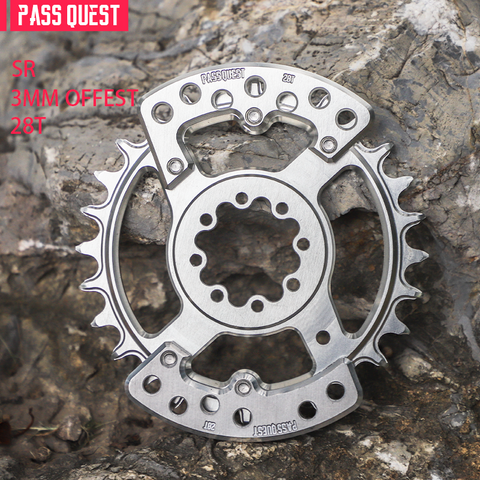 PASS QUEST new XX Eagle 8-nail specification narrow wide tooth belt guard plate for FORCE mount cranks