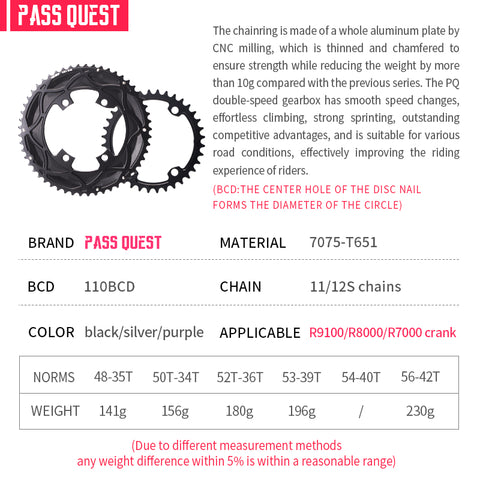110BCD 2X R9100 R8000 R7000 Sprocket Crankshaft set Road Gravel bike