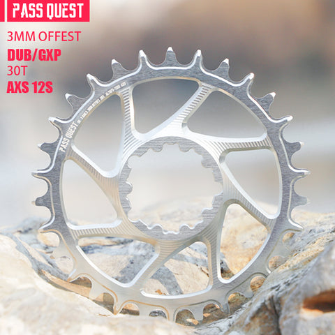 SRAM 3 Bolt (3mm offset) AXS Round Mountain Narrow Wide Chainring