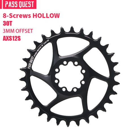SRAM FORCE 8 Bolt ( 3mm offset) HOLLOW Mountain XX SL Narrow Wide Chainring 28-38T AXS