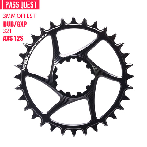 SRAM 3 Bolt (3mm offset) AXS Round Mountain Narrow Wide Chainring