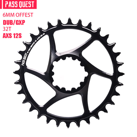 SRAM 3 Bolt (6mm offset) AXS Hollow Round Narrow Wide Chainring 32-46T