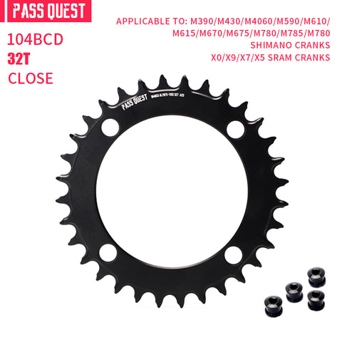104BCD AXS Round Narrow Wide Chainring